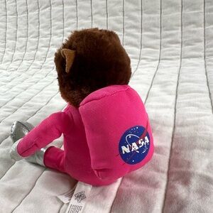 NASA Astronaut Monkey Stuffed Animal Brown Pink 9" The Petting Zoo Lolly Plush